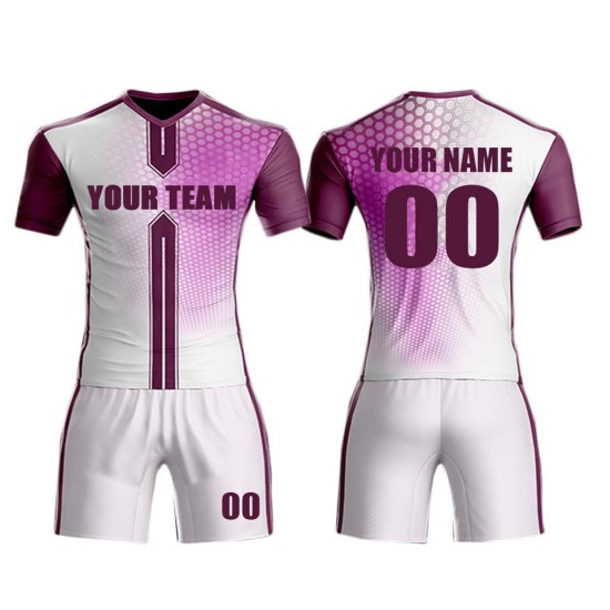 Custom-designed football club jerseys – French-style sublimation print, personalized for adults