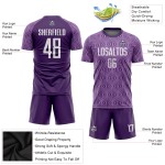 Uniform Sublimation Jersey Custom White Purple Soccer