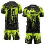 Green Jersey Uniform Neon Sublimation Soccer Custom Black