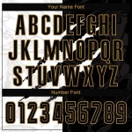 Pattern Scratch Black-Old Gold Uniform Custom Jersey Soccer Sublimation Graffiti