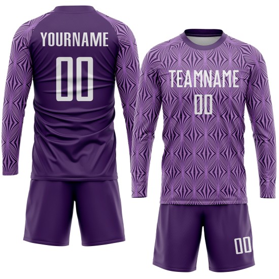 Uniform Sublimation Jersey Custom White Purple Soccer